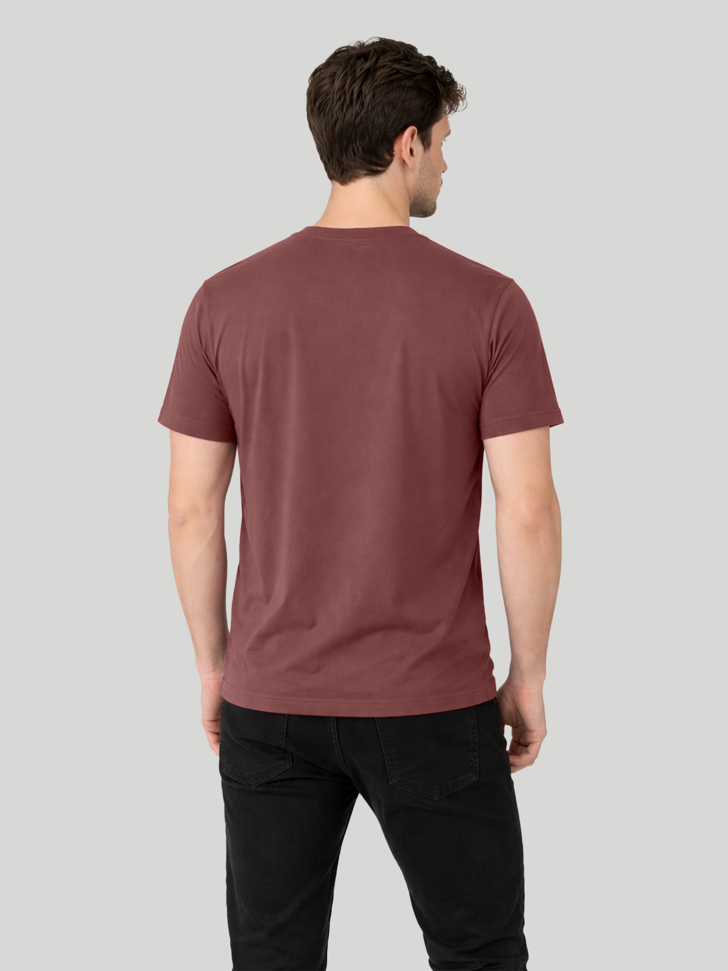 Men’s Brick regular fit smiley graphic printed t-shirt back view