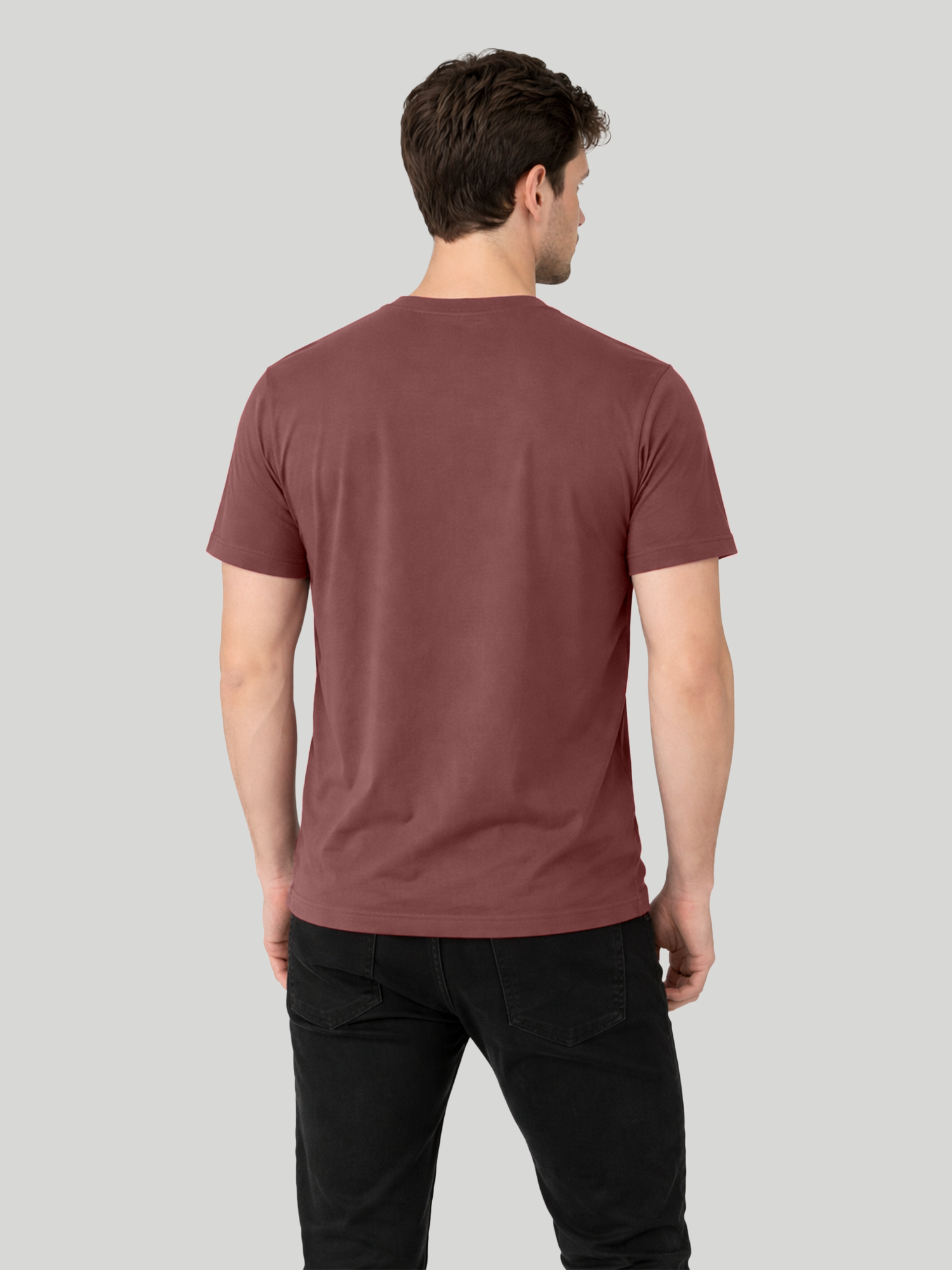 Men’s Brick regular fit smiley graphic printed t-shirt back view